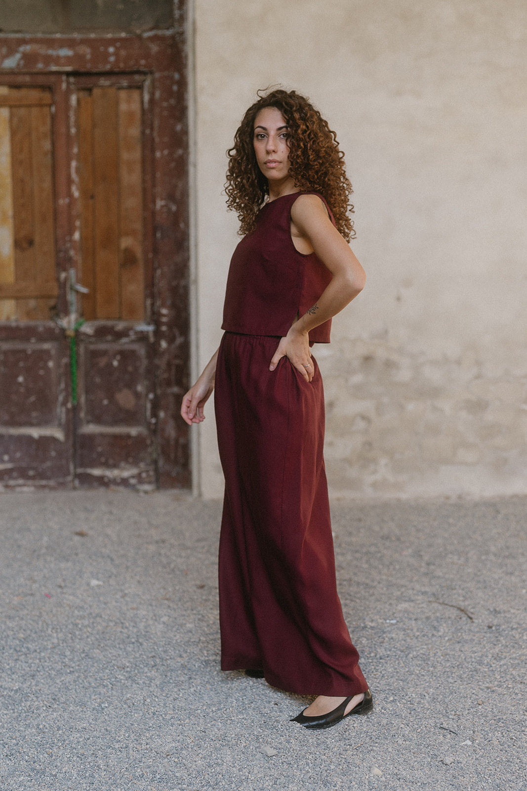 ARIA TENCEL BORDEAUX