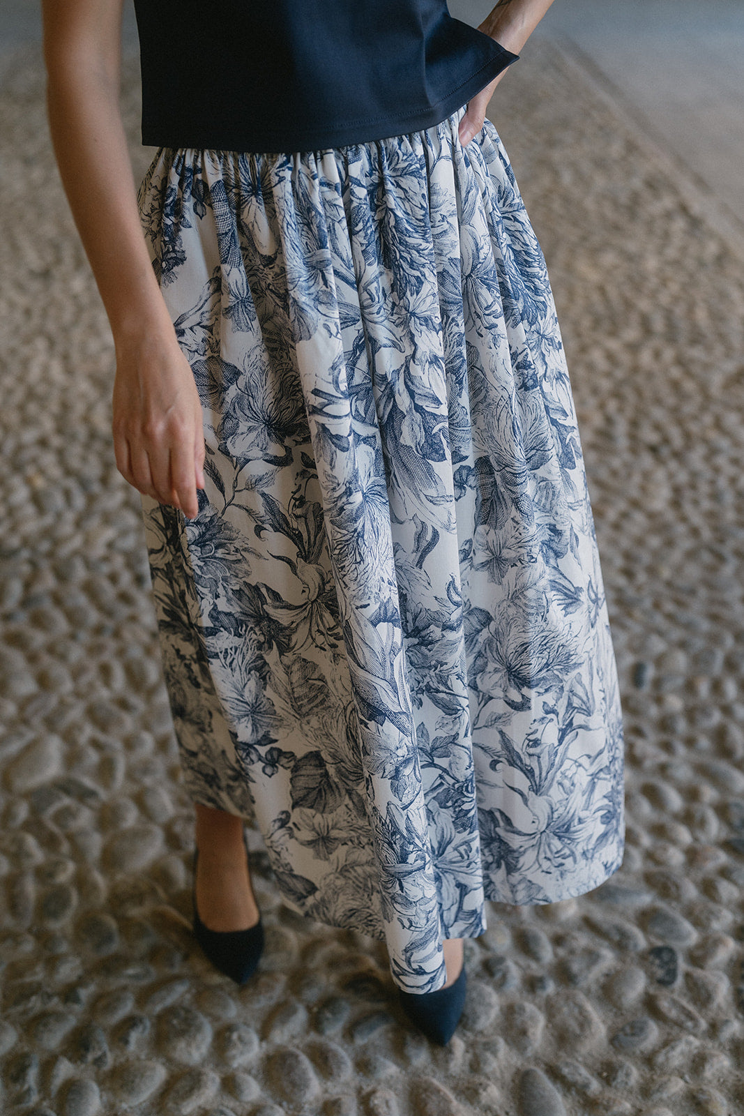 DAHLIA DISEGNO CHINA BLU