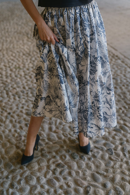 DAHLIA DISEGNO CHINA BLU