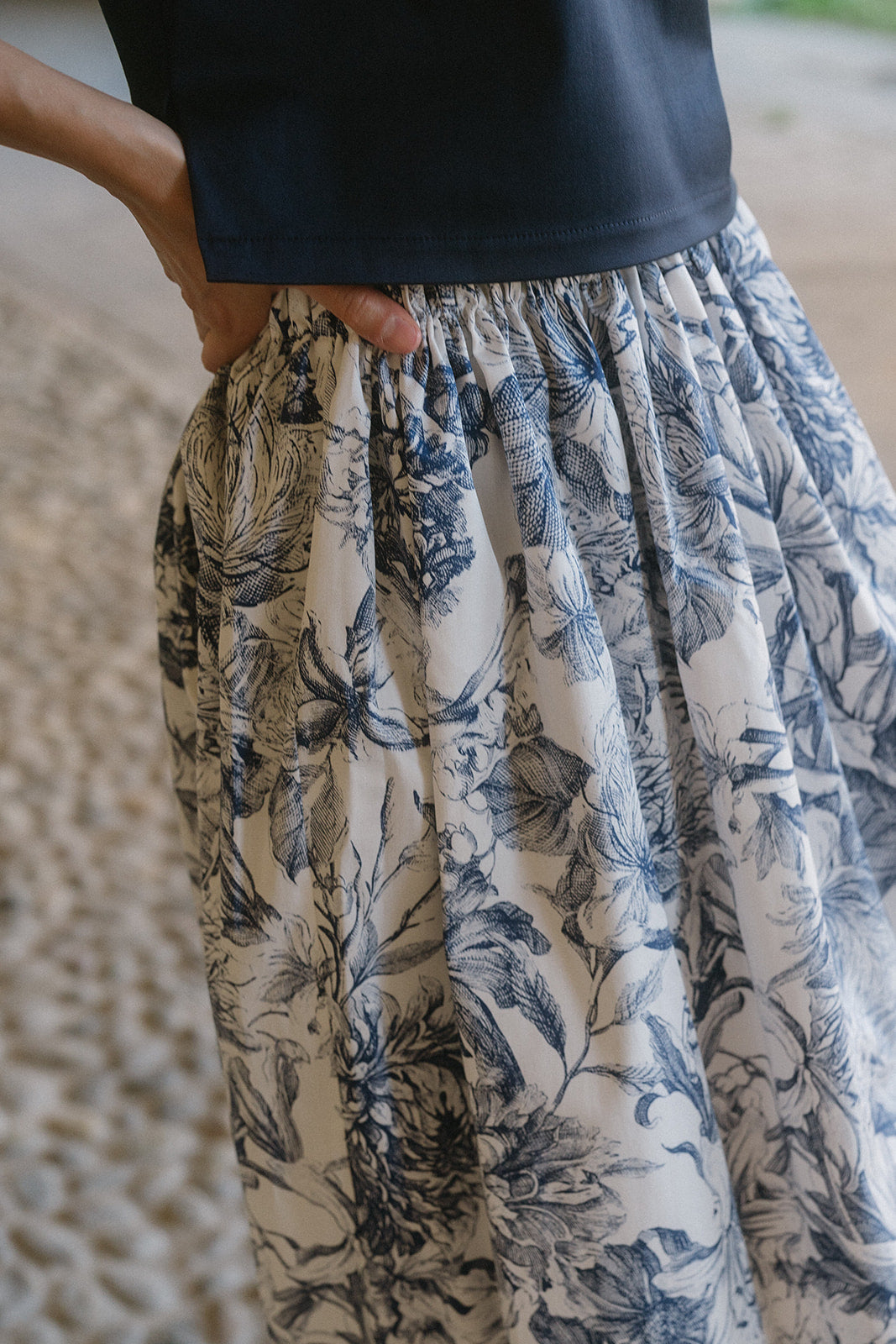 DAHLIA DISEGNO CHINA BLU