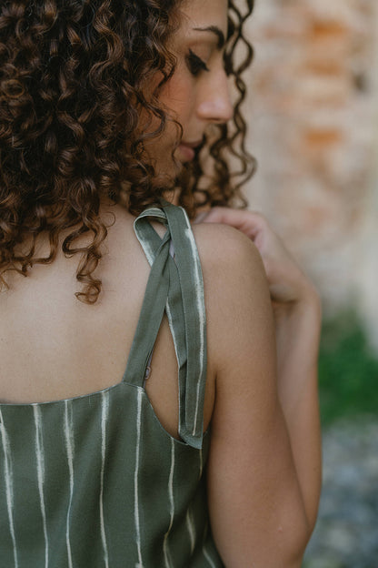 NUVOLA TOP VERDE RIGHE