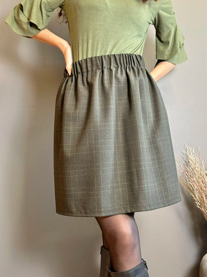 BOCCIOLO LANA TARTAN VERDE